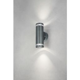 4lite WiZ Marinus Outdoor LED Bi-Directional Smart Wall Light Anthracite Grey 10W 2x350lm