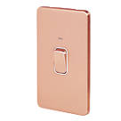 Schneider Electric Lisse Deco 50A 2-Gang DP Cooker Switch Copper with LED with White Inserts