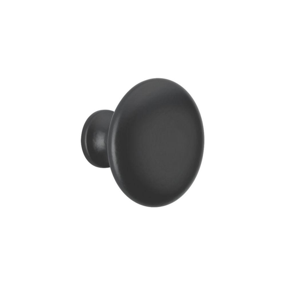 Urfic Smooth Cabinet Knob Black 35mm Screwfix   512JA P