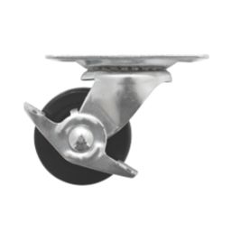 Essentials Heavy Duty Braked Swivel Castor 65mm Black