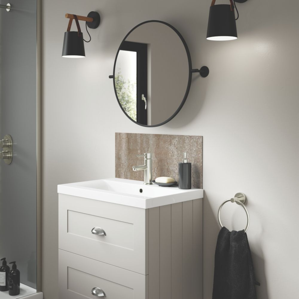 Splashwall Sovanna Vanity Splashback Matt Brown 600mm x 250mm x 4mm
