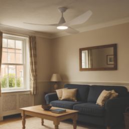 Eglo Portsea LED 1320mm Ceiling Fan Light Matt White 19W 2300lm
