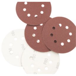 Titan   80 Grit 8-Hole Punched Multi-Material Sanding Sheets 125mm x 125mm 5 Pack