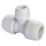 Hep2O  Plastic Push-Fit Reducing Keyless Tee 22mm x 22mm x 15mm 5 Pack