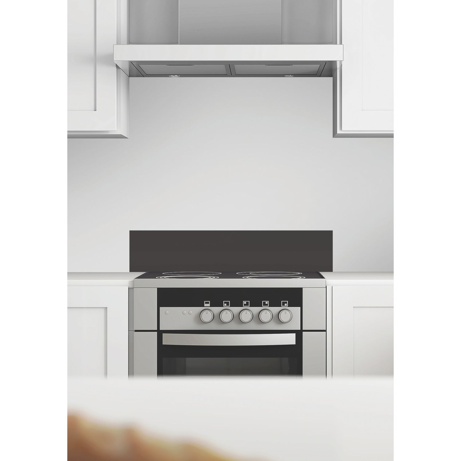 Splashwall Jet Black Upstand 6mm x 200mm x 900mm (512RJ)