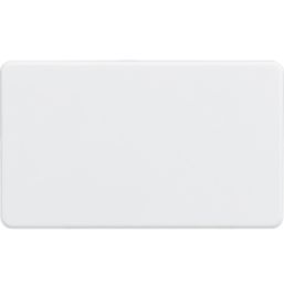 Knightsbridge  2-Gang Blanking Plate Matt White