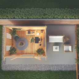 Mercia Studio 12' 6" x 9' (Nominal) Pent Timber Log Cabin