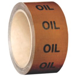 Essentials Oil Pipe Marking Tape Brown 33m x 50mm