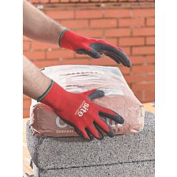 Site  Builders Gloves Red / Black Large