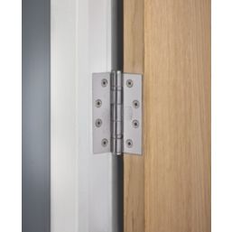 Smith & Locke  Polished Chrome Grade 13 Fire Rated Square Ball Bearing Hinges 102mm x 76mm 2 Pack