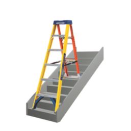 Werner Fibreglass 1.67m 6 Step Swingback A Frame Step Ladder