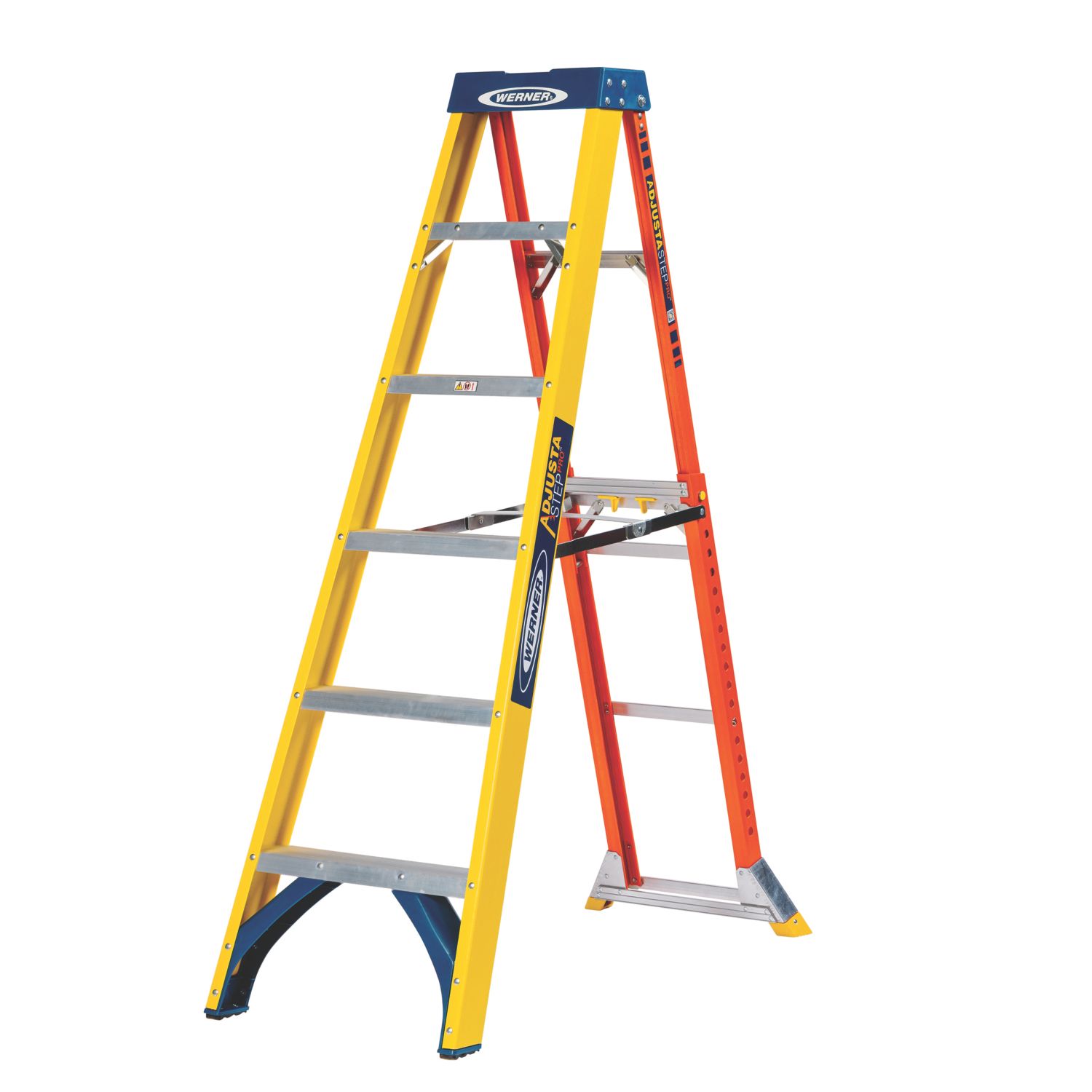 Werner Fibreglass 1.67m 6 Step Swingback A Frame Step Ladder (513CJ)