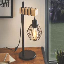 Eglo Townshend 5 Table Lamp Black/Brown