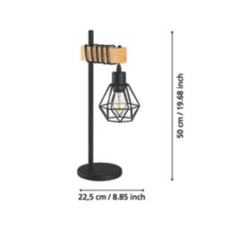Eglo Townshend 5 Table Lamp Black/Brown