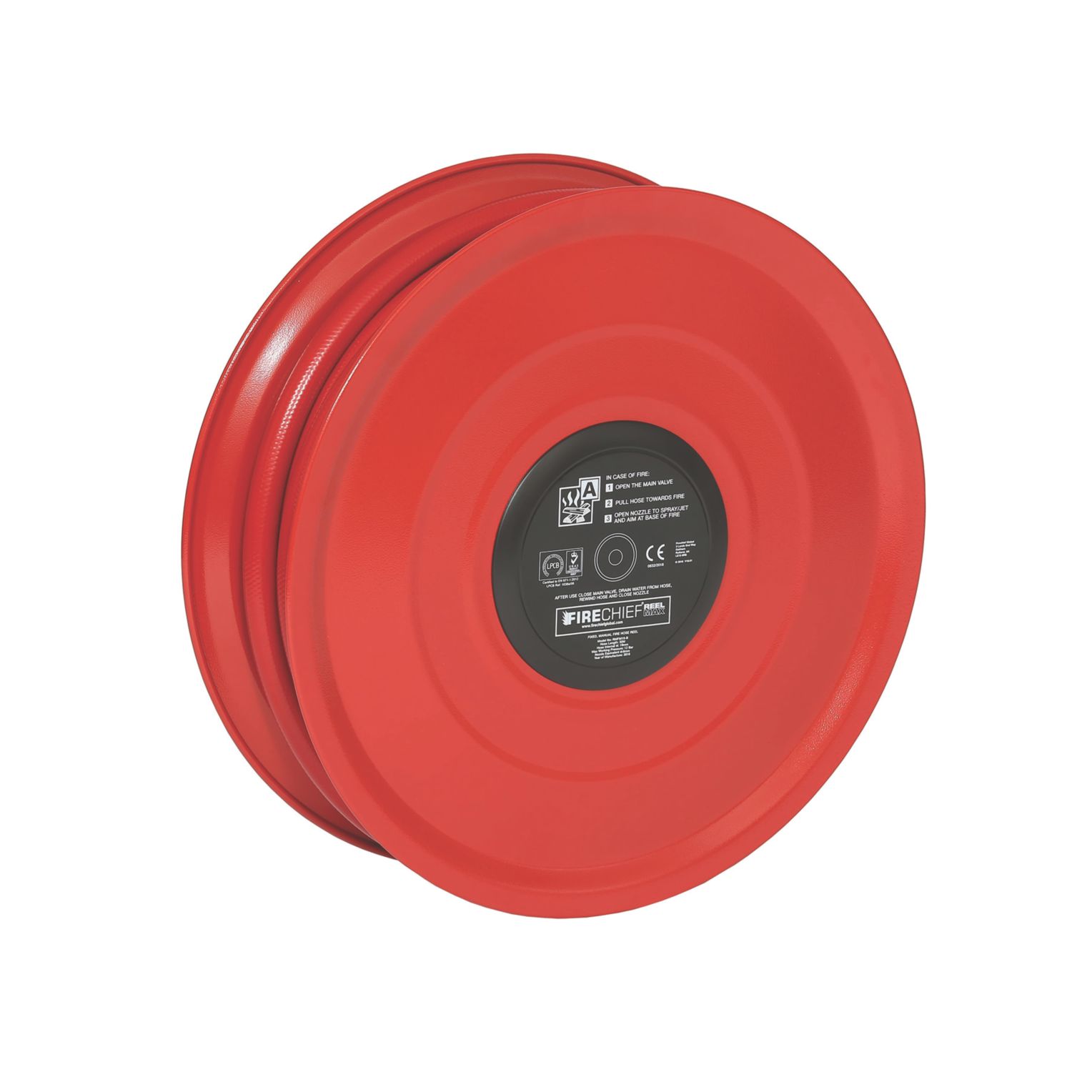 Firechief Fixed Manual Fire Hose Reel 30m x 3/4" (19mm) Red (513FY)