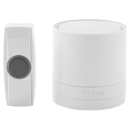 Byron  Plug-In Wireless Door Chime Kit White