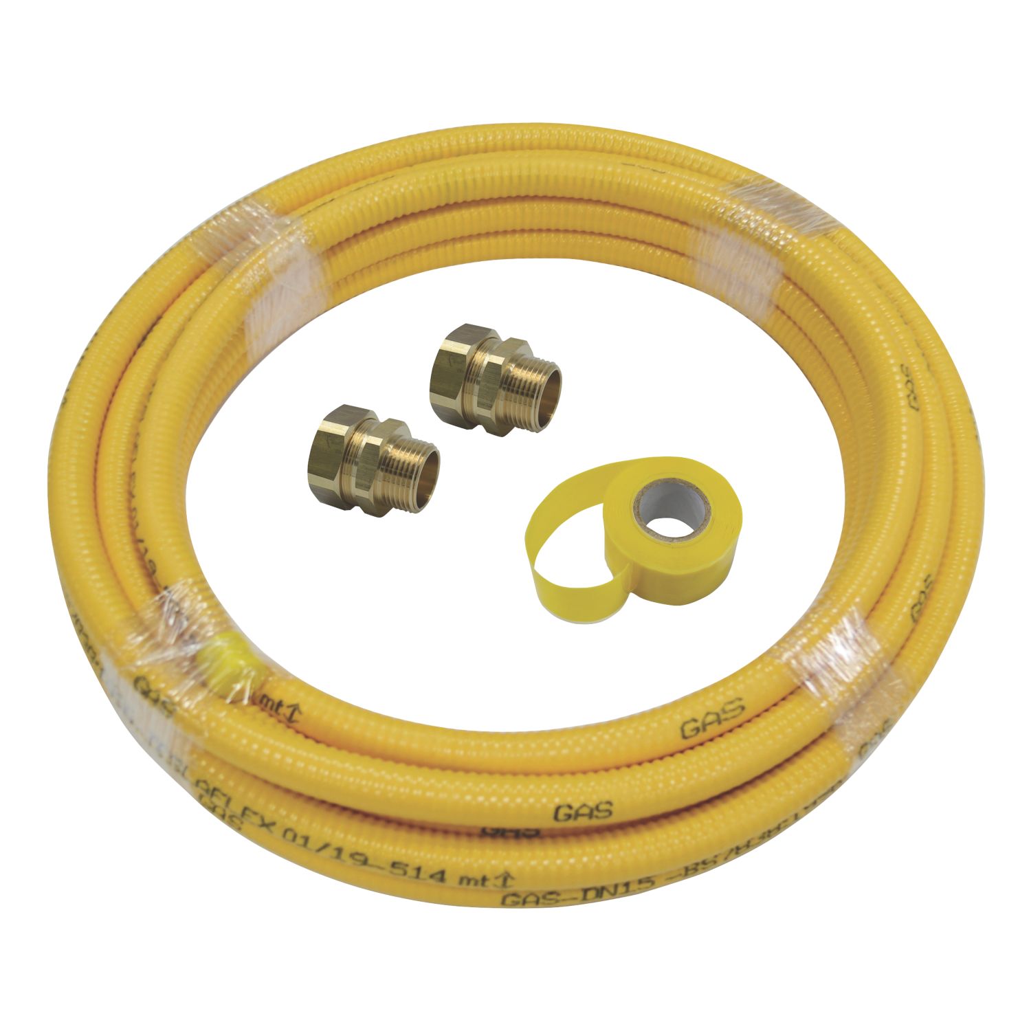 Teslaflex Gas Fitting Starter Kit 15.5mm 10m DN15 4 Pieces (513HV)