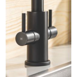 Streame by Abode Marido Swan Dual Lever Mono Mixer Matt Black
