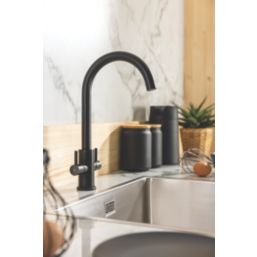 Streame by Abode Marido Swan Dual Lever Mono Mixer Matt Black