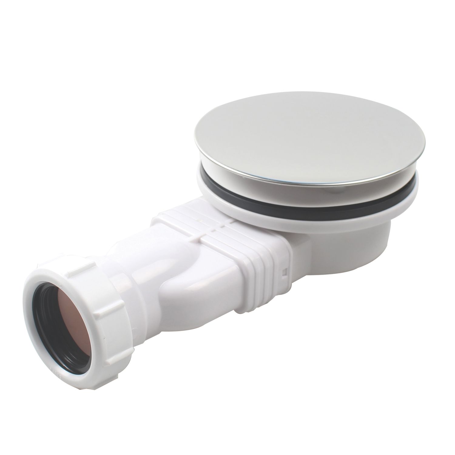Flomasta Space Saving Shower Waste White 90mm (513JN)