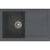 Abode Xcite 1 Bowl Granite Composite Kitchen Sink Black Metallic Reversible 780mm x 500mm