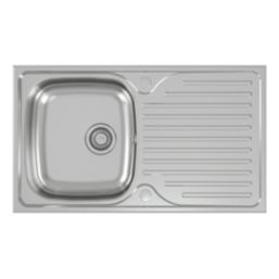 Carysil EA05 1 Bowl Stainless Steel Inset Kitchen Sink  860mm x 500mm