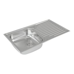 Carysil EA05 1 Bowl Stainless Steel Inset Kitchen Sink  860mm x 500mm
