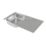 Carysil EA05 1 Bowl Stainless Steel Inset Kitchen Sink  860mm x 500mm