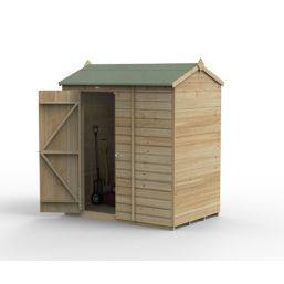 Forest Beckwood 6' x 4' (Nominal) Reverse Apex Shiplap Timber Shed