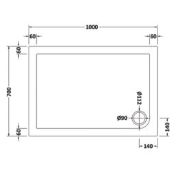 ETAL  Framed Rectangular Sliding Door Shower Enclosure & Tray  Matt Black 990mm x 690mm x 1940mm