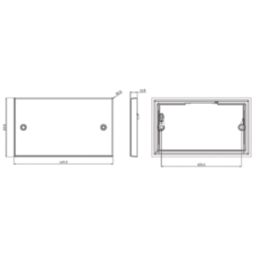 Knightsbridge  2-Gang Blanking Plate Antique Brass