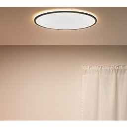 WiZ SuperSlim LED Wi-Fi Ceiling Light Black 22W 2450lm