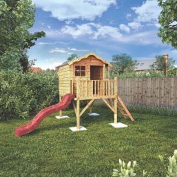 Mercia Poppy  5' x 6' 6" (Nominal) Timber Playhouse with Tower & Slide