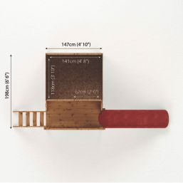 Mercia Poppy  5' x 6' 6" (Nominal) Timber Playhouse with Tower & Slide