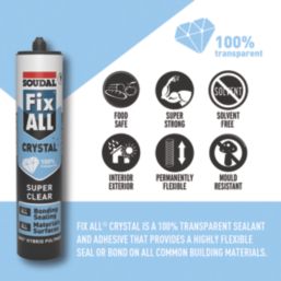 Soudal Fix All Sealant & Adhesive Crystal 290ml