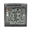British General Nexus Metal 10AX 2-Gang 2-Way Light Switch  Matt Black with White Inserts