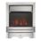 Focal Point Lulworth Stainless Steel Remote Control Inset Electric Fire 482mm x 153mm x 592mm