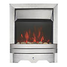 Focal Point Lulworth Stainless Steel Switch Control Inset Electric Fire 482mm x 153mm x 592mm