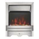 Focal Point Lulworth Stainless Steel Remote Control Inset Electric Fire 482mm x 153mm x 592mm