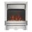 Focal Point Lulworth Stainless Steel Switch Control Inset Electric Fire 482mm x 153mm x 592mm