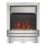 Focal Point Lulworth Stainless Steel Remote Control Inset Electric Fire 482mm x 153mm x 592mm