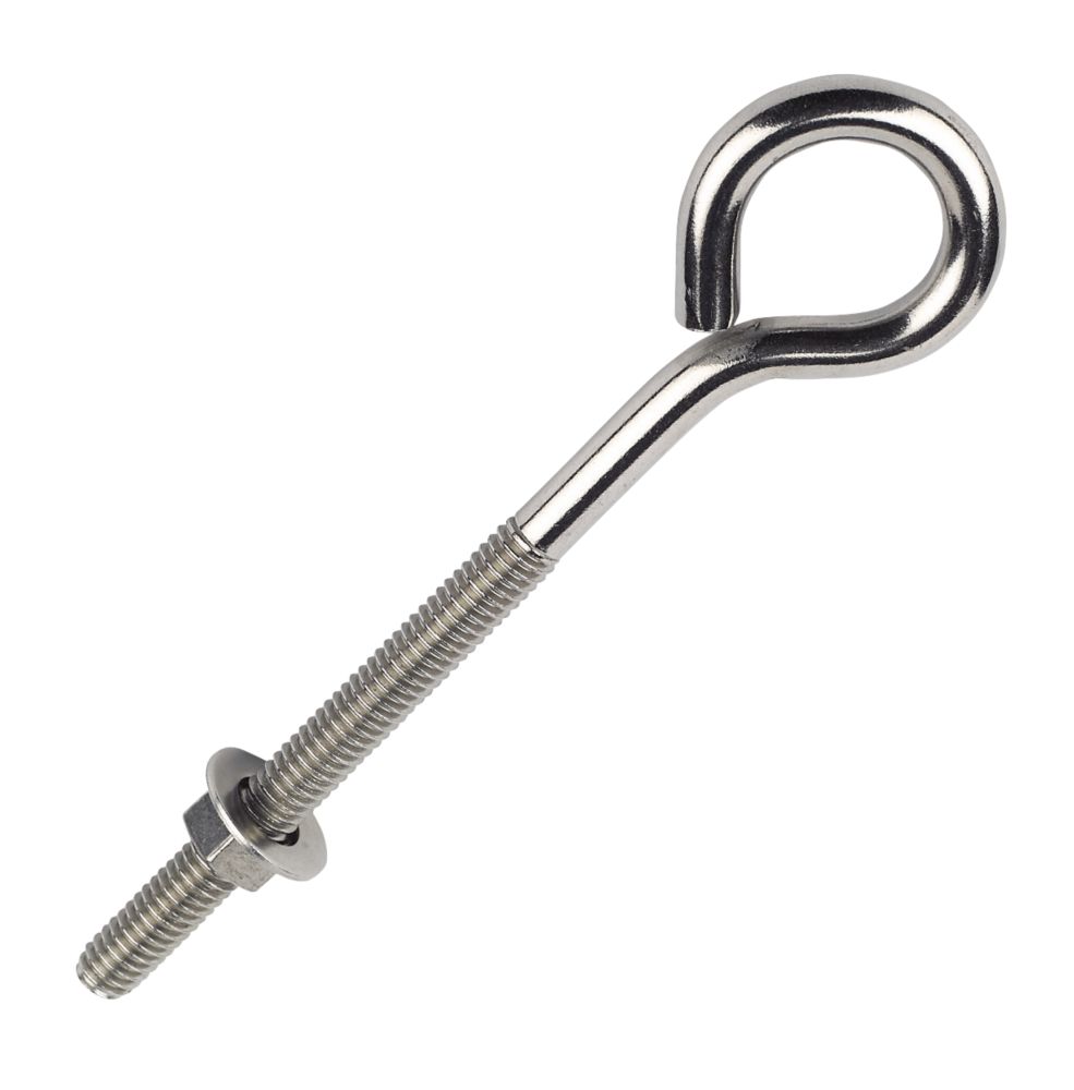 M8 X 8mm A4 Marine Grade Stainless Steel Lifting Eye Bolts - Metric Thread - Bolt World