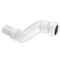 McAlpine Flexcon5 Flexible Waste Pipe Fitting White 32 x 165-210mm