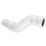 McAlpine Flexcon5 Flexible Waste Pipe Fitting White 32mm x 165-210mm