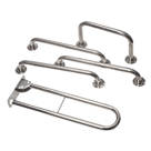 Doc M Bathroom Disability Grab Rails & Rests Stainless Steel 5 Piece Set