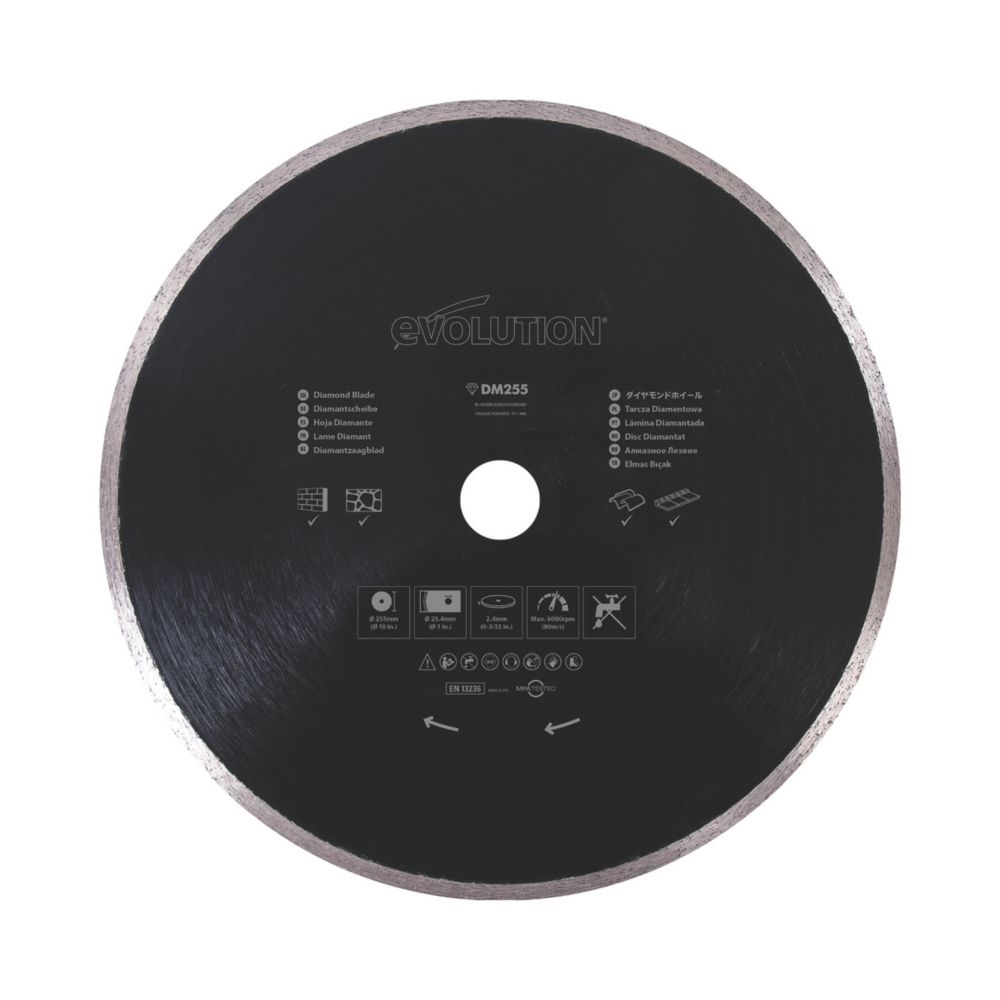 Evolution RAGEBLADE255DIAMOND Masonry Diamond Blade 255mm x 25.4mm