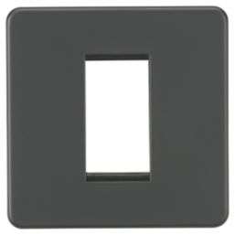 Knightsbridge  1-Module Modular Faceplate Anthracite