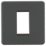 Knightsbridge  1-Module Modular Faceplate Anthracite