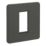 Knightsbridge  1-Module Modular Faceplate Anthracite