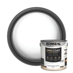 Ronseal 2.5Ltr Pure Brilliant White Matt Emulsion Multi Surface Paint